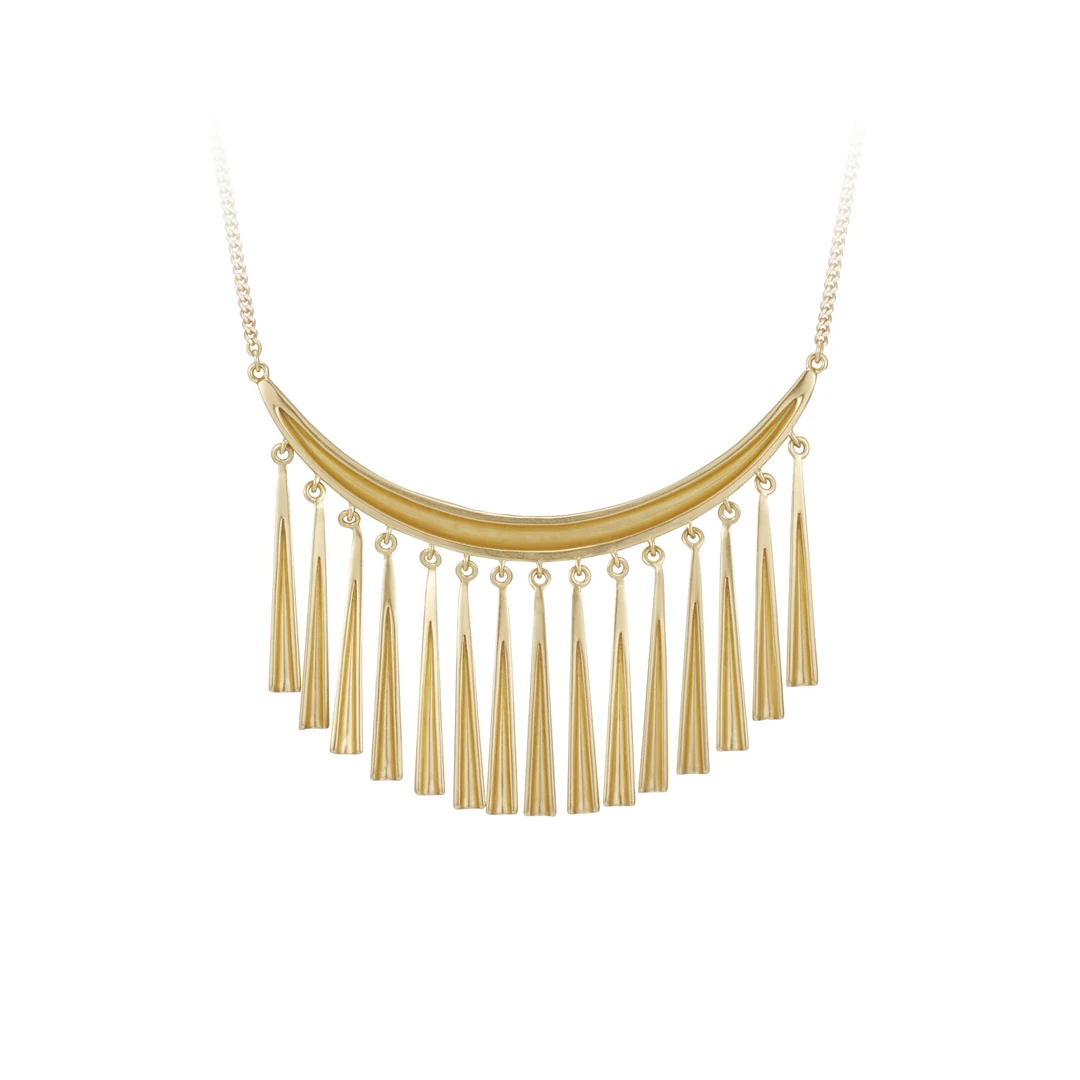 合金吊坠 Fellala/翡拉拉「云錾刻」民族流苏项链时尚大气高级感