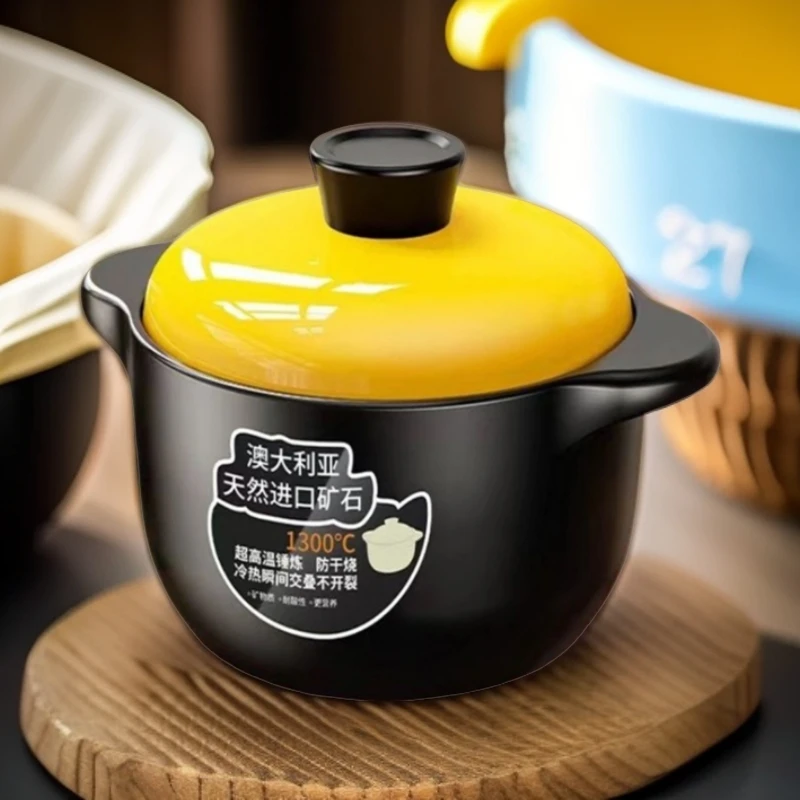 【爆款福利】7升黄盖干烧大砂锅耐高温陶瓷炖锅家用燃气耐用煲汤