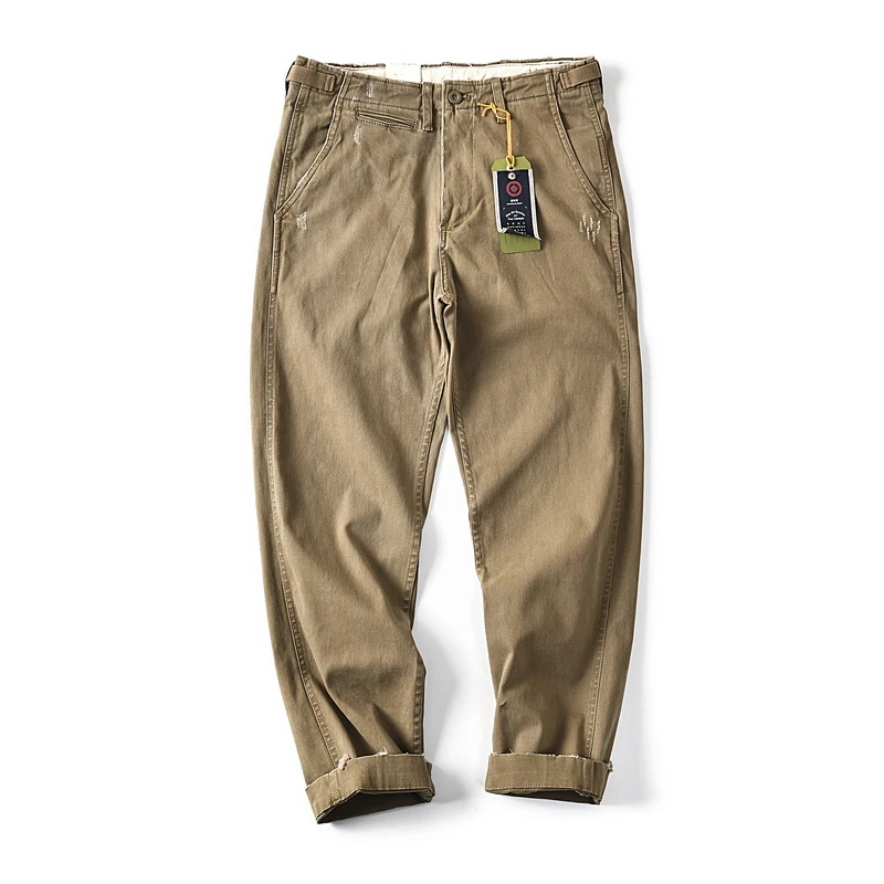 【NIKAILUN】春季新品男士美式休闲裤子男士阿美咔叽百搭直筒工装裤