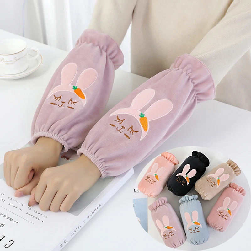 套袖女新款百搭中长款袖套女学生可爱护袖女冬季工作防污袖头