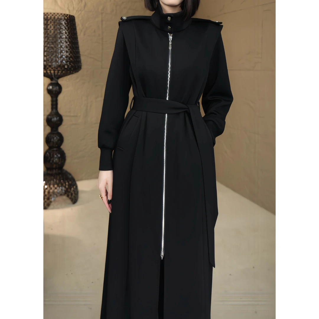 罗曼曼【万能公式】气质女显瘦轻奢新款秋季设计简约连衣裙28356