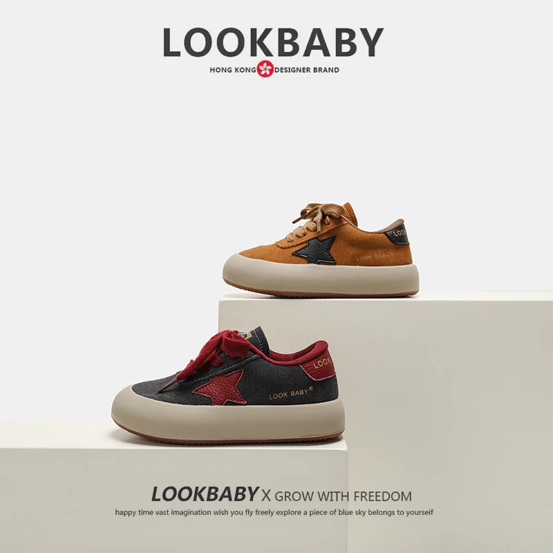 LOOKBABY/璐可贝贝轻奢定制大头板鞋百搭休闲22-37亲子鞋童鞋3256