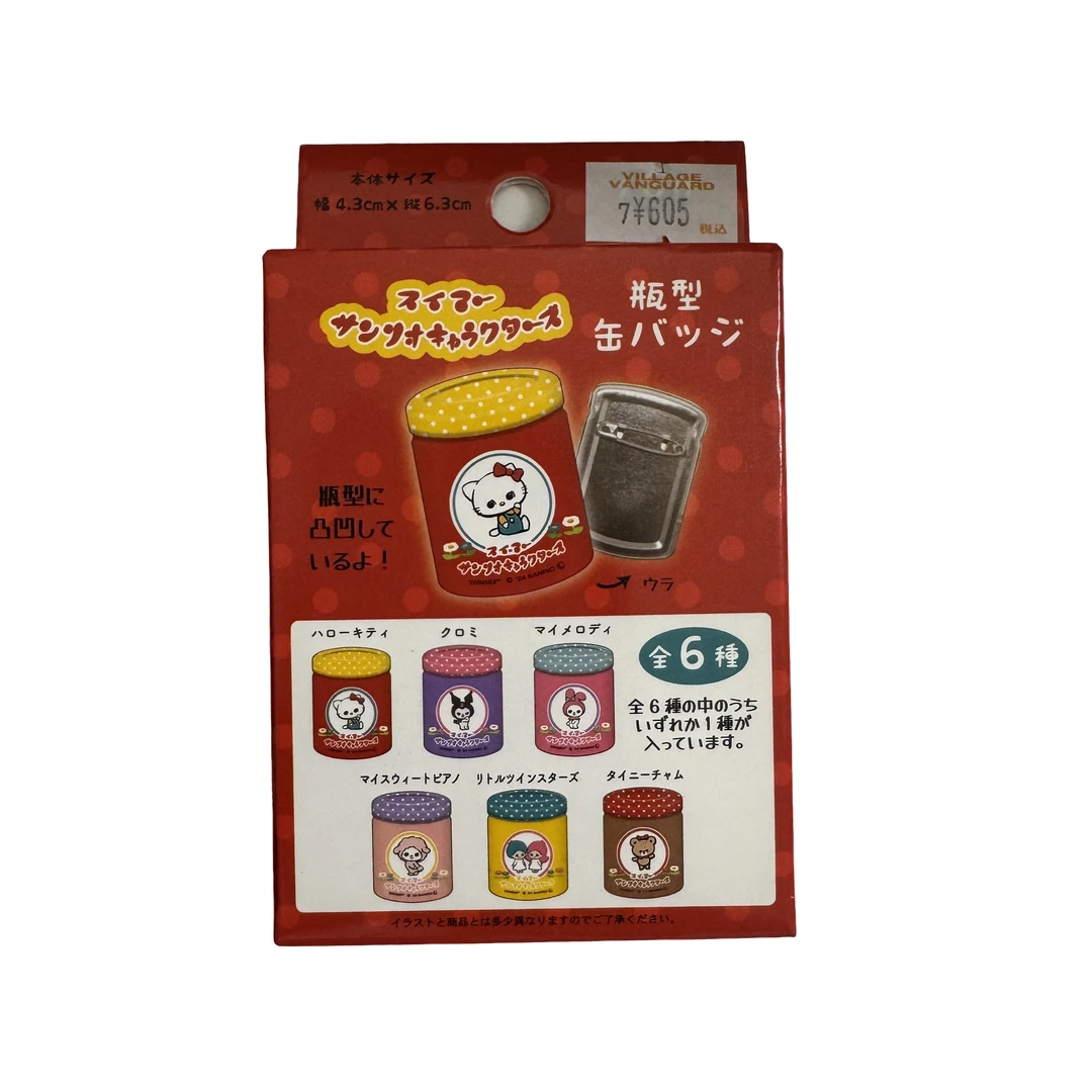 三丽鸥不知名联名 全员双子星罐头徽章盲袋（散池不保配）