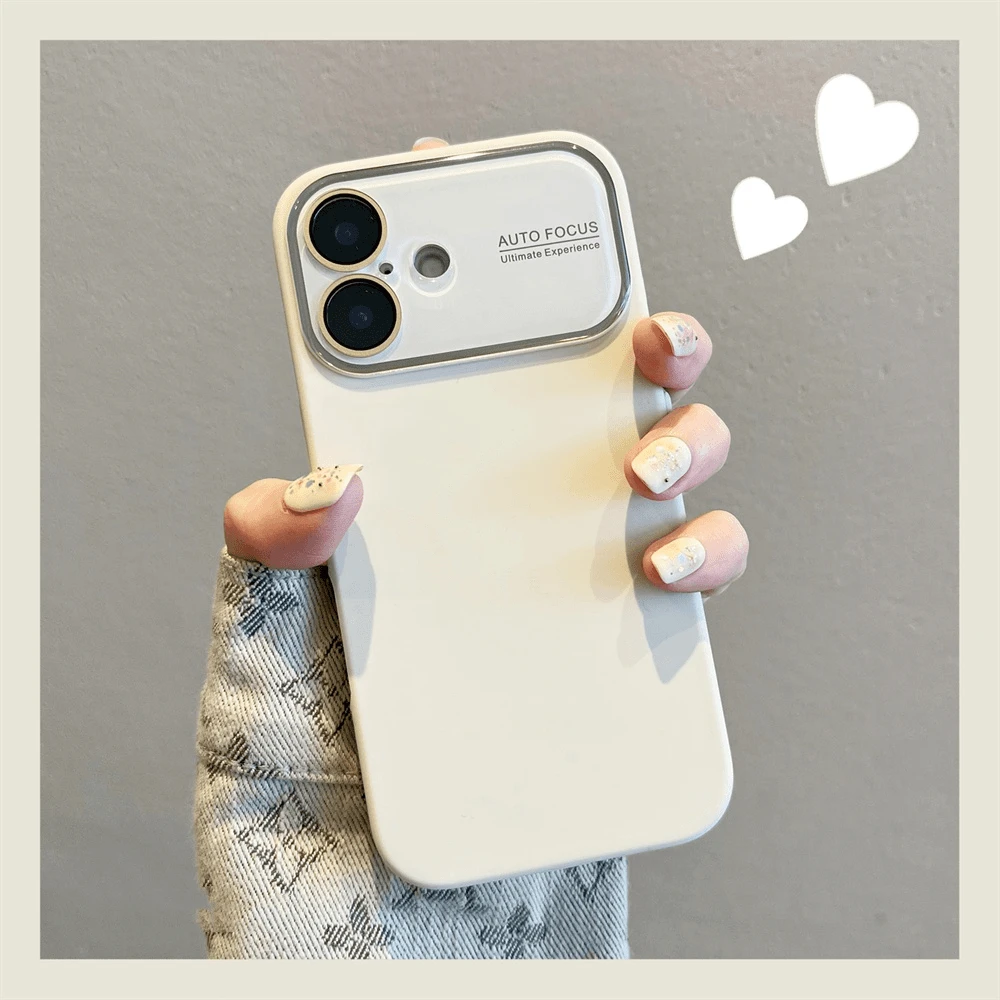 大视窗镜头全包适用苹果16手机壳16pro网红液态硅胶简约ins防摔壳