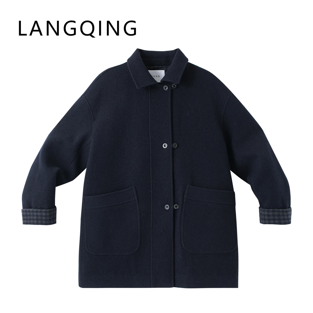 浪清/女装推荐 琦娅娜羊毛鹅绒羽绒服43204#