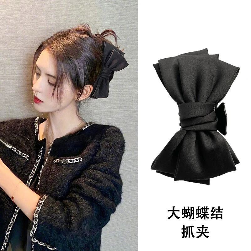【新疆包邮】双面蝴蝶结抓夹后脑勺鲨鱼夹头饰女秋季感大号盘发夹
