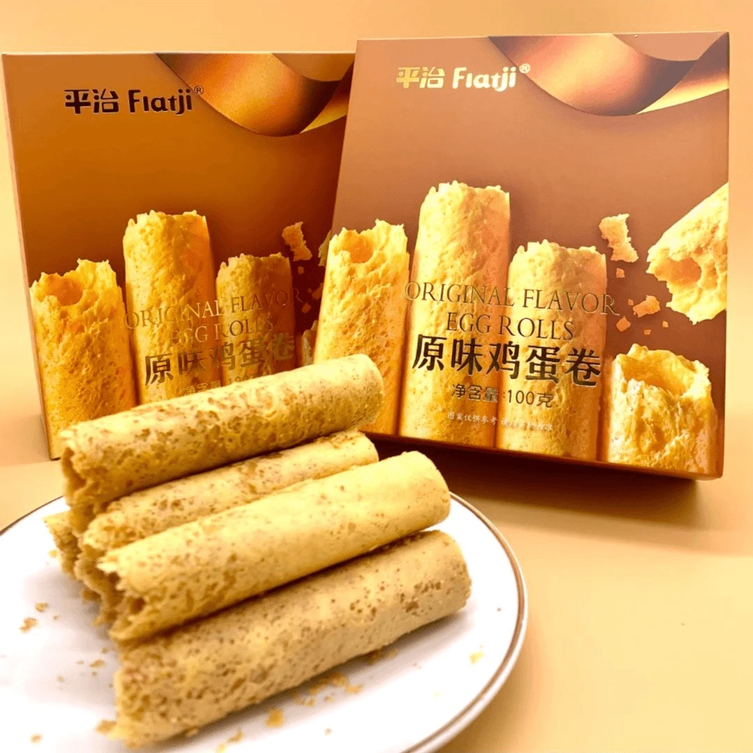 平治松化蛋卷营养美味早餐办公室高端健康零食酥脆独立包装100g