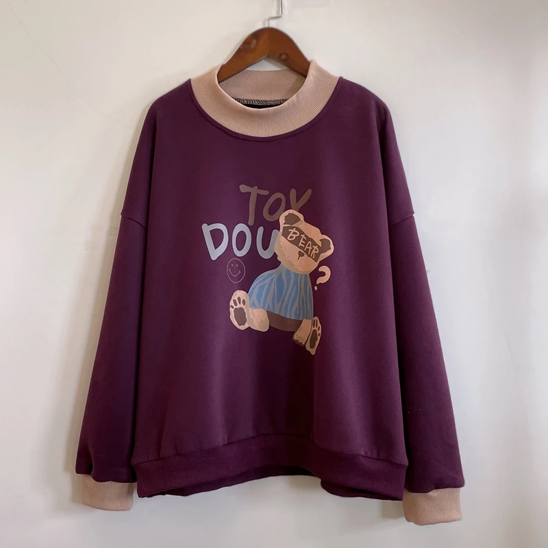 加绒加厚卫衣长袖时尚休闲百搭宽松女士保暖2024秋冬新款YX104593