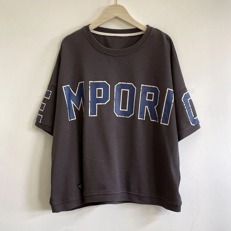 2024夏季新款时尚洋气宽松舒适休闲百搭潮流圆领短袖T恤YX104178