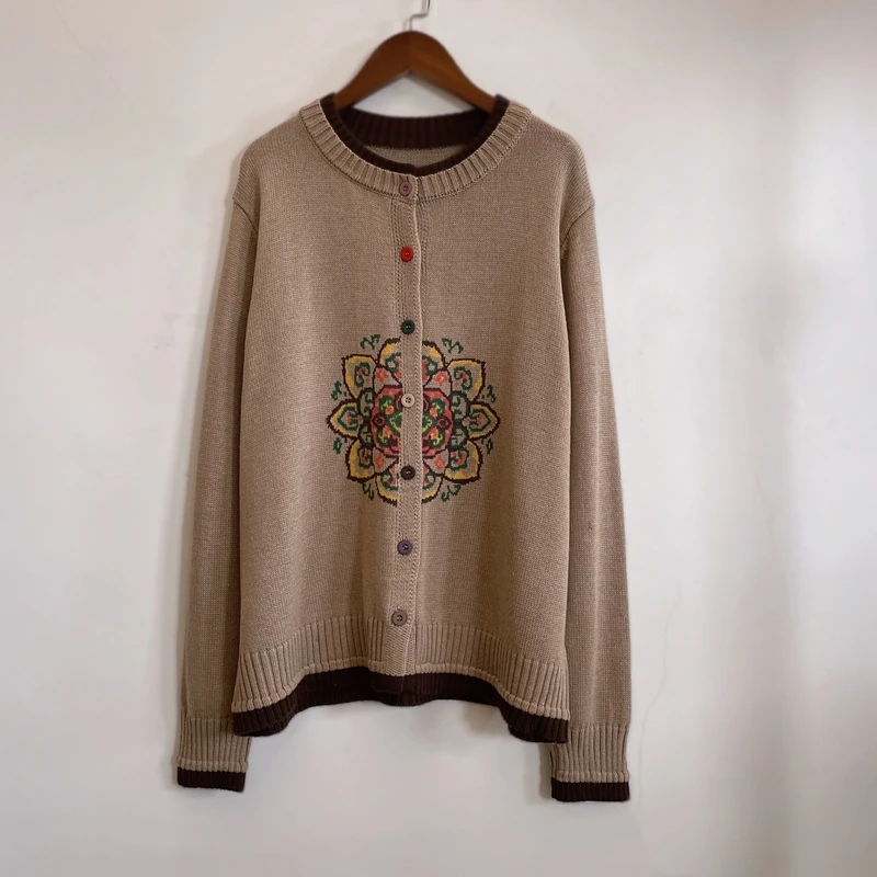 简约时尚基础百搭休闲毛衣开衫长袖宽松套头2024冬季新款YX104806