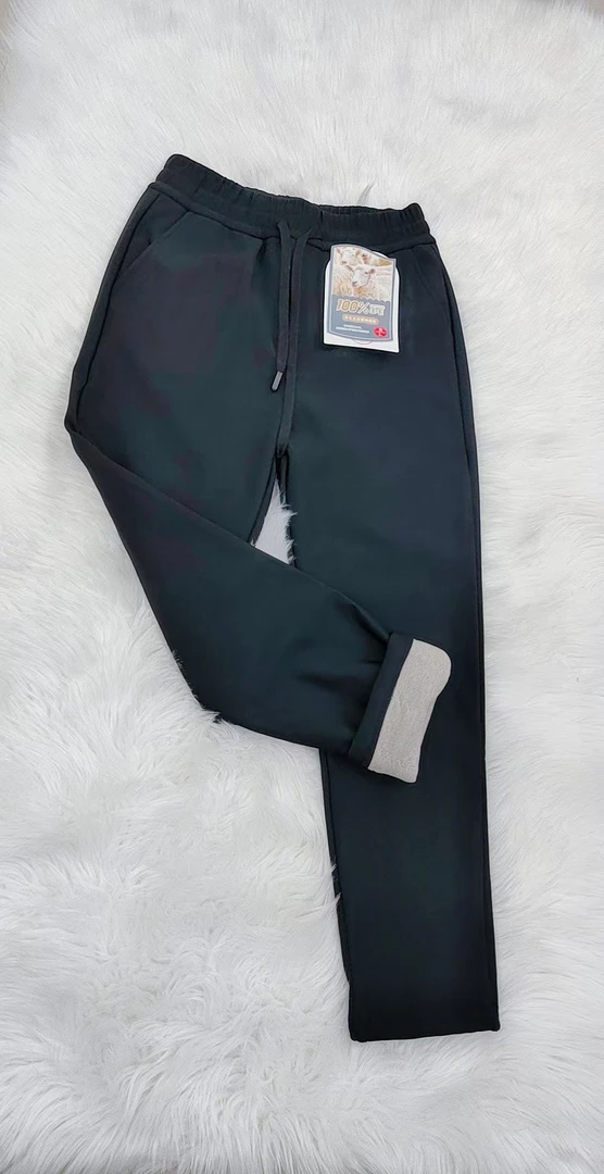 秋冬季新款高腰男士（外穿）羊毛裤长裤中厚款打底裤舒适保暖