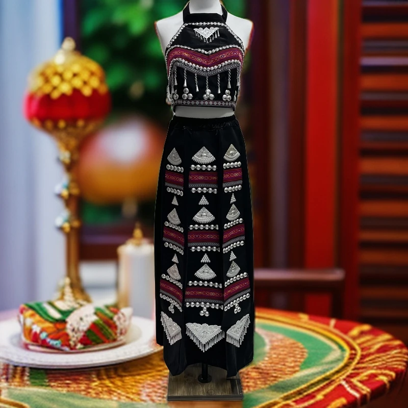 民族风哈尼族服装少数民族节日活动服装苗族女士舞蹈旅拍舞台演出