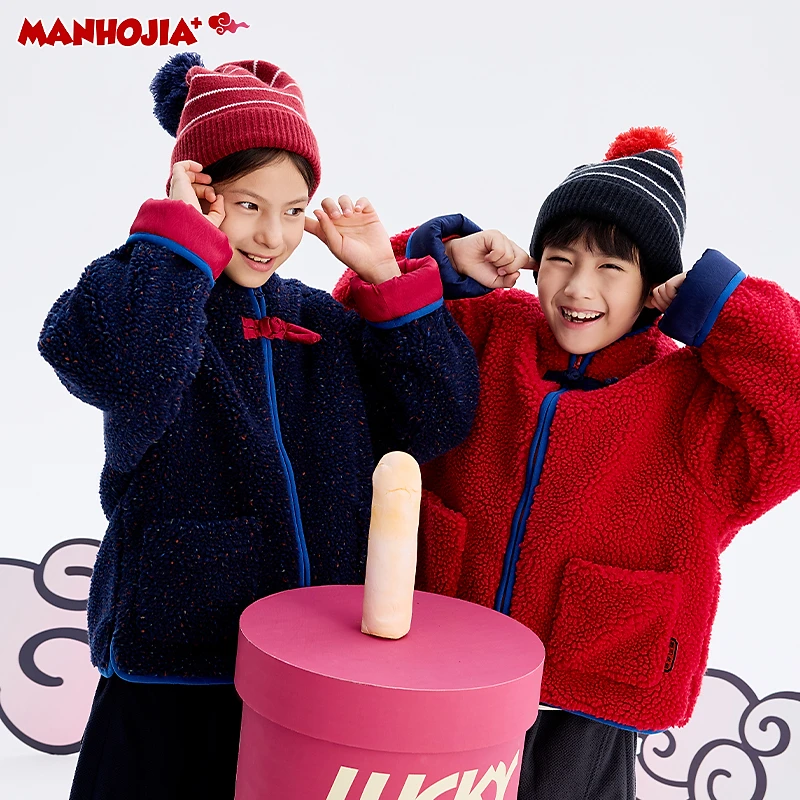 【“桃”个好彩头】漫画家24烟花彩点糕糕毛新中式拜年棉服外套