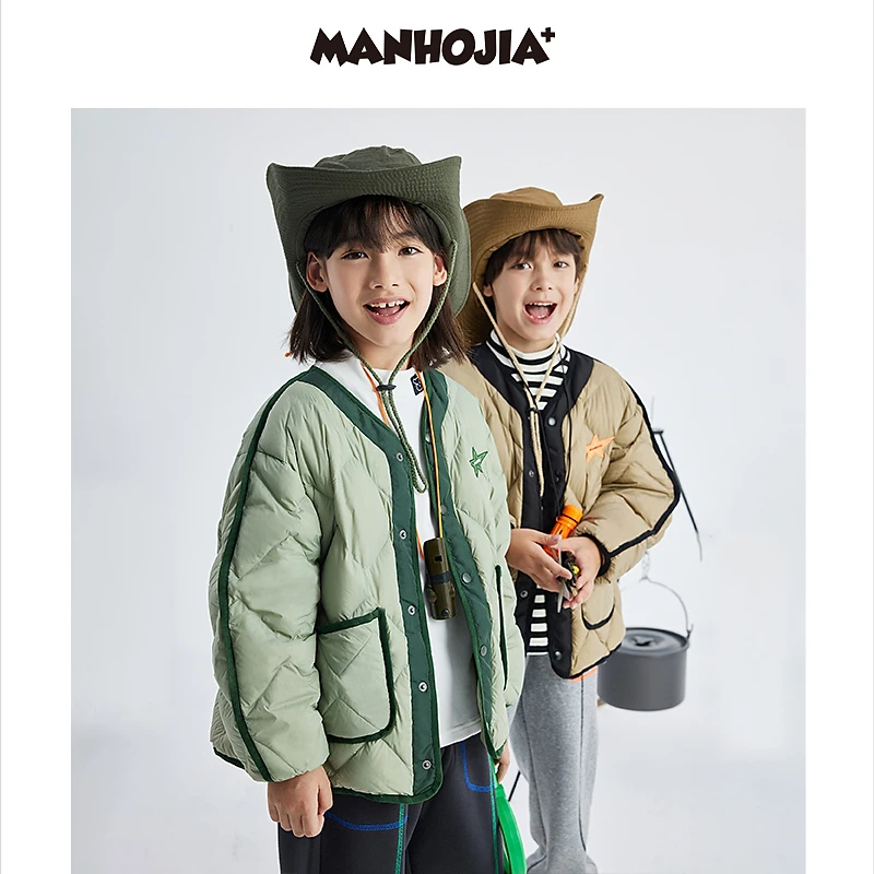 【小火山轻量羽绒】漫画家冬保暖轻薄无领羽绒服三防轻薄羽绒外套