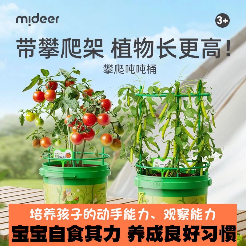 mideer弥鹿吨吨桶儿童种植玩具植物生长观察盒科学实验玩具礼物