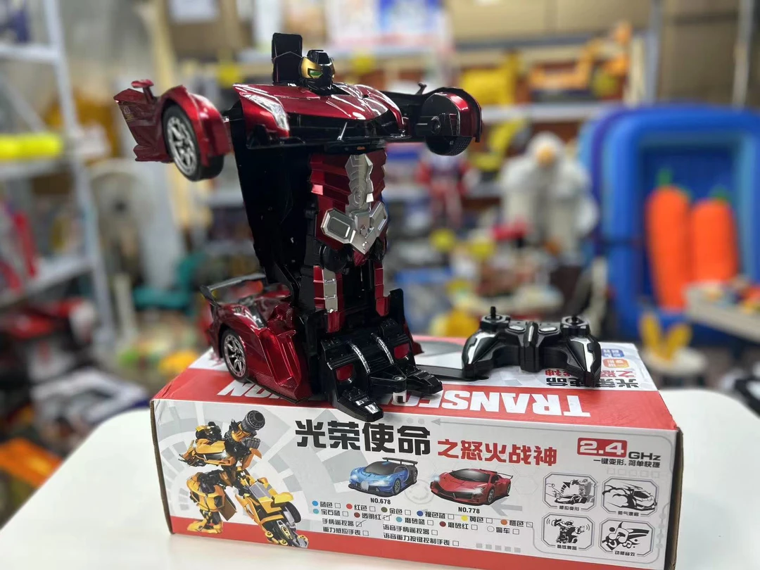 新品【特技一键变形车】充电版【彩盒】配电池