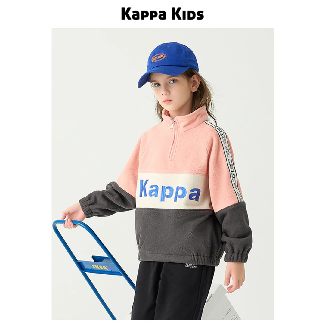 Kappa Kidskappakids儿童长袖休闲女童中大童卫衣