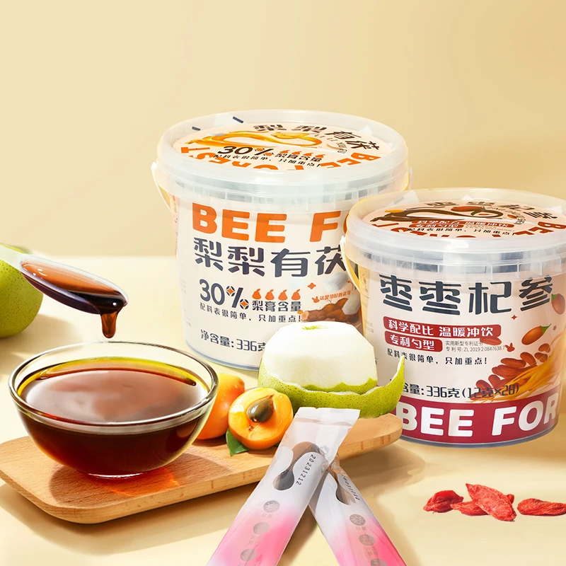 森蜂园(枇杷茯苓蜜梨膏/人参枸杞蜜枣膏)336g/桶