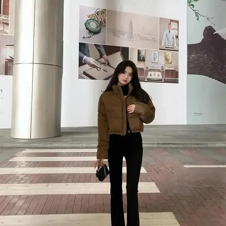 波司澄小个子韩系白色短款立领羽服女冬季2023年新款衣外套厚潮