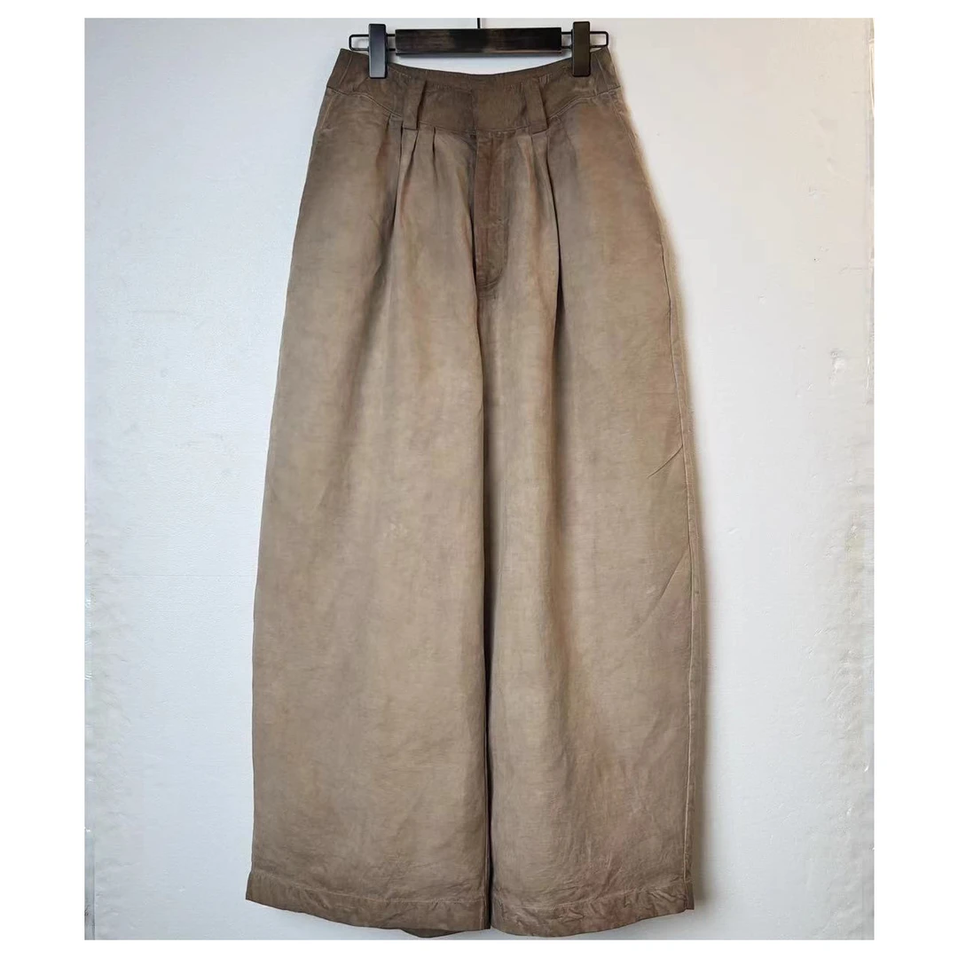 高腰宽松炒色阔腿裤027