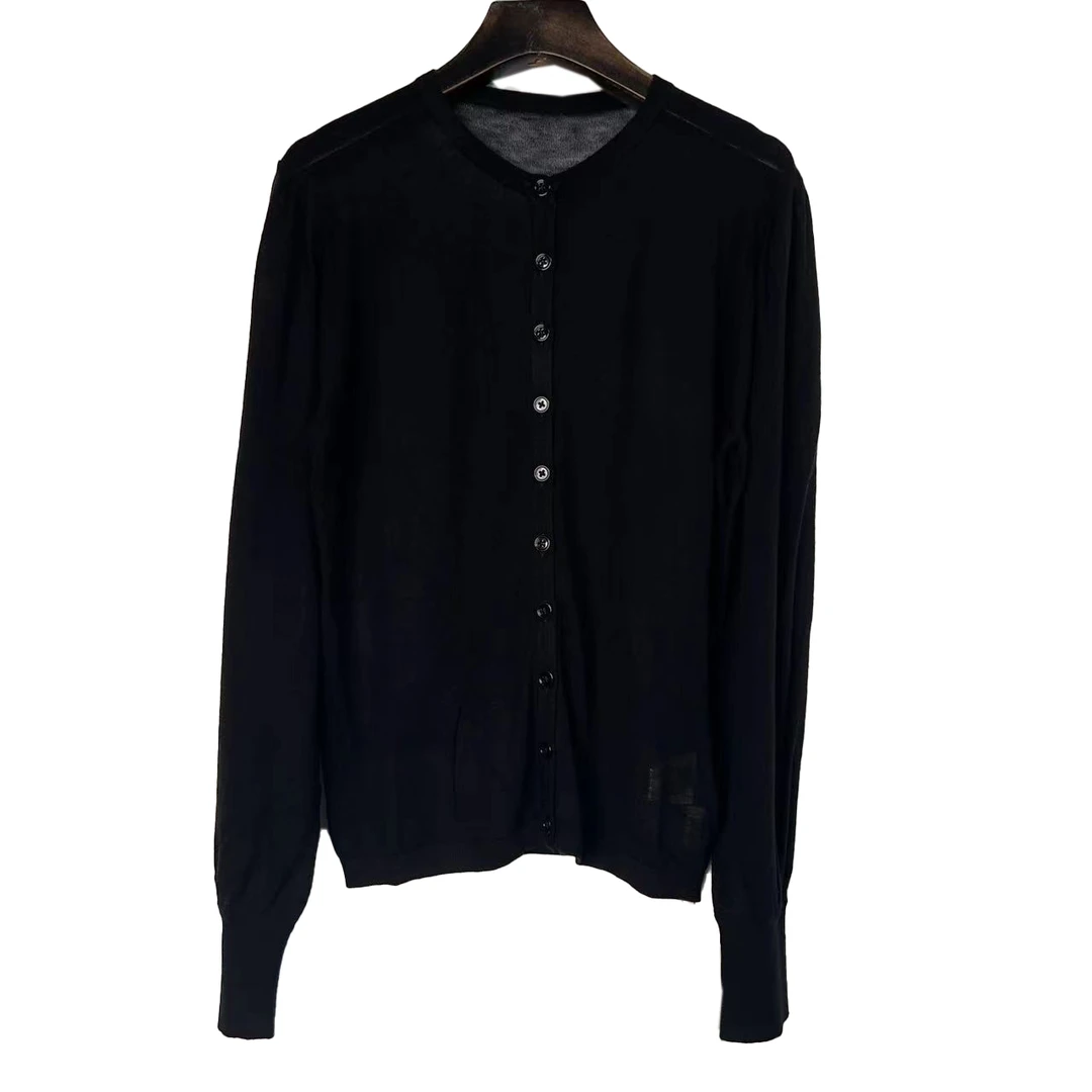 长袖百搭女士时尚圆领羊毛长袖开衫4310SW038