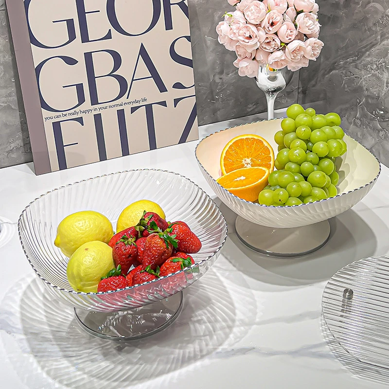 轻奢高脚果盘家用客厅茶几摆放零食盘糖果盘水果盘收纳盒