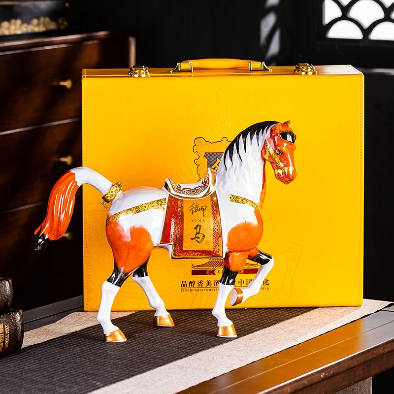 新款艺术酒瓶景德镇高温全手工3斤白酒坛家用密封带包装特色酒罐