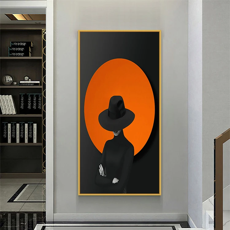 玄关自粘装饰画墙贴过道走廊贴画北欧现代房间贴纸壁纸客厅墙纸画