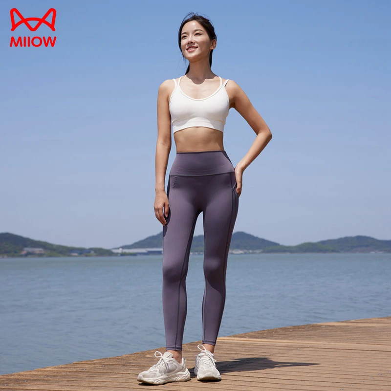 MiiOW/猫人瑜伽九分裤修身显瘦运动高腰紧身提臀速干弹力训练锦纶