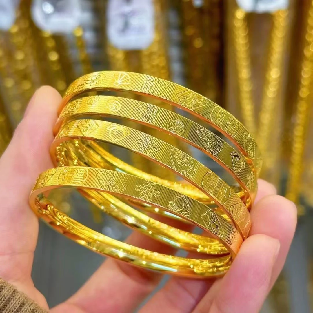 合金手镯 闭口拉丝  《吉言手镯》精工