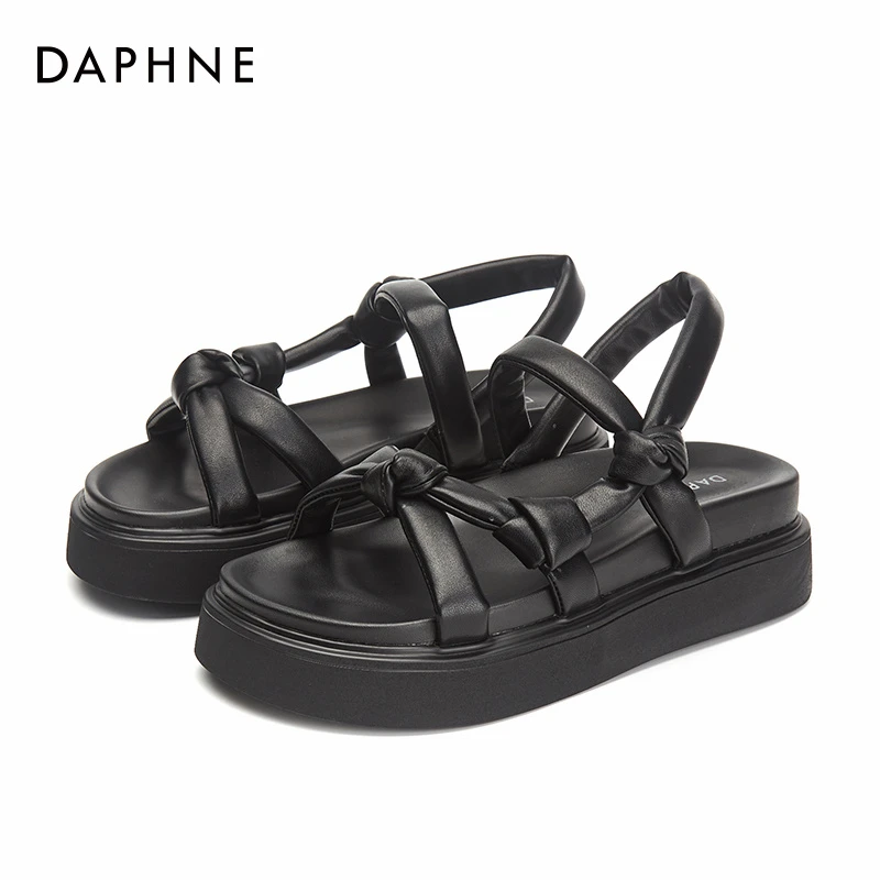 Daphne/达芙妮品牌女鞋气质年新款夏季厚底凉鞋潮流百搭外穿防滑