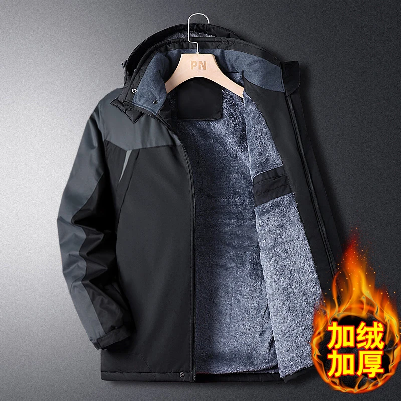 冲锋衣男款冬季加绒加厚棉服外套新款户外棉衣防风保暖工装防寒服