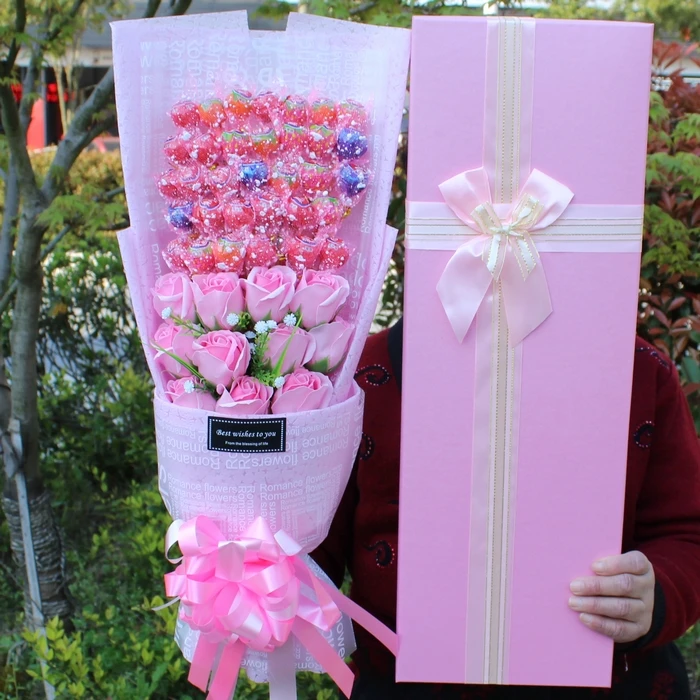 棒棒糖花束糖果花束卡通花束创意精美礼盒生日毕业六一儿童节礼物