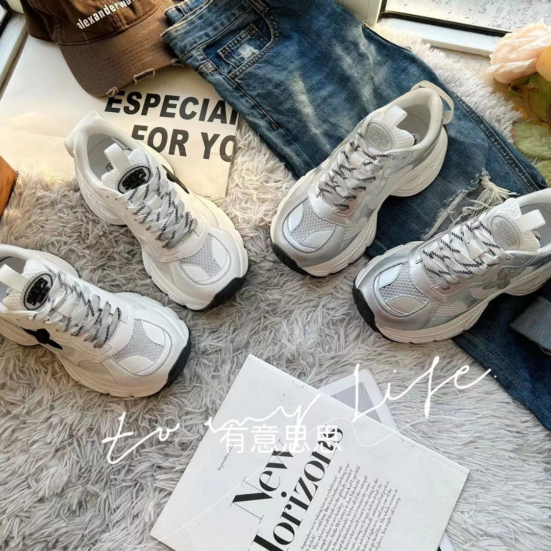【思思严选】—‘四叶花’高级感拉满的厚底百搭ins风休闲运动老爹鞋