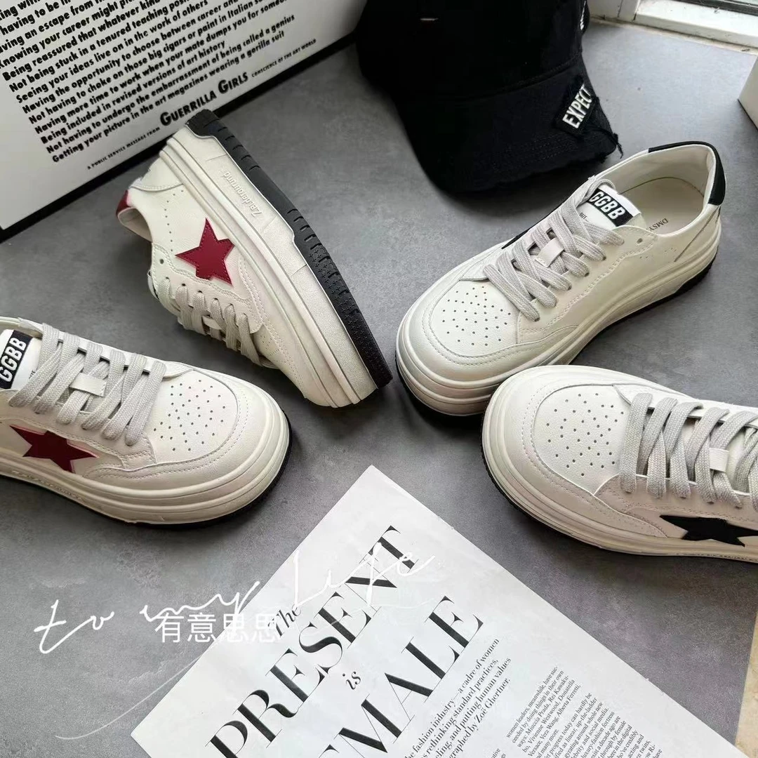 有意思思女鞋—‘韩版星星鞋’厚底时尚超轻休闲百搭女鞋港风小白鞋