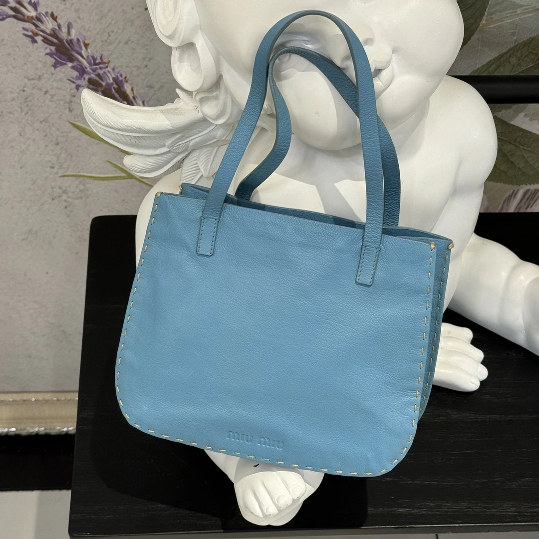 95新 MIU MIU/缪缪 花绮中古/MIUMIU手提托特包/95新