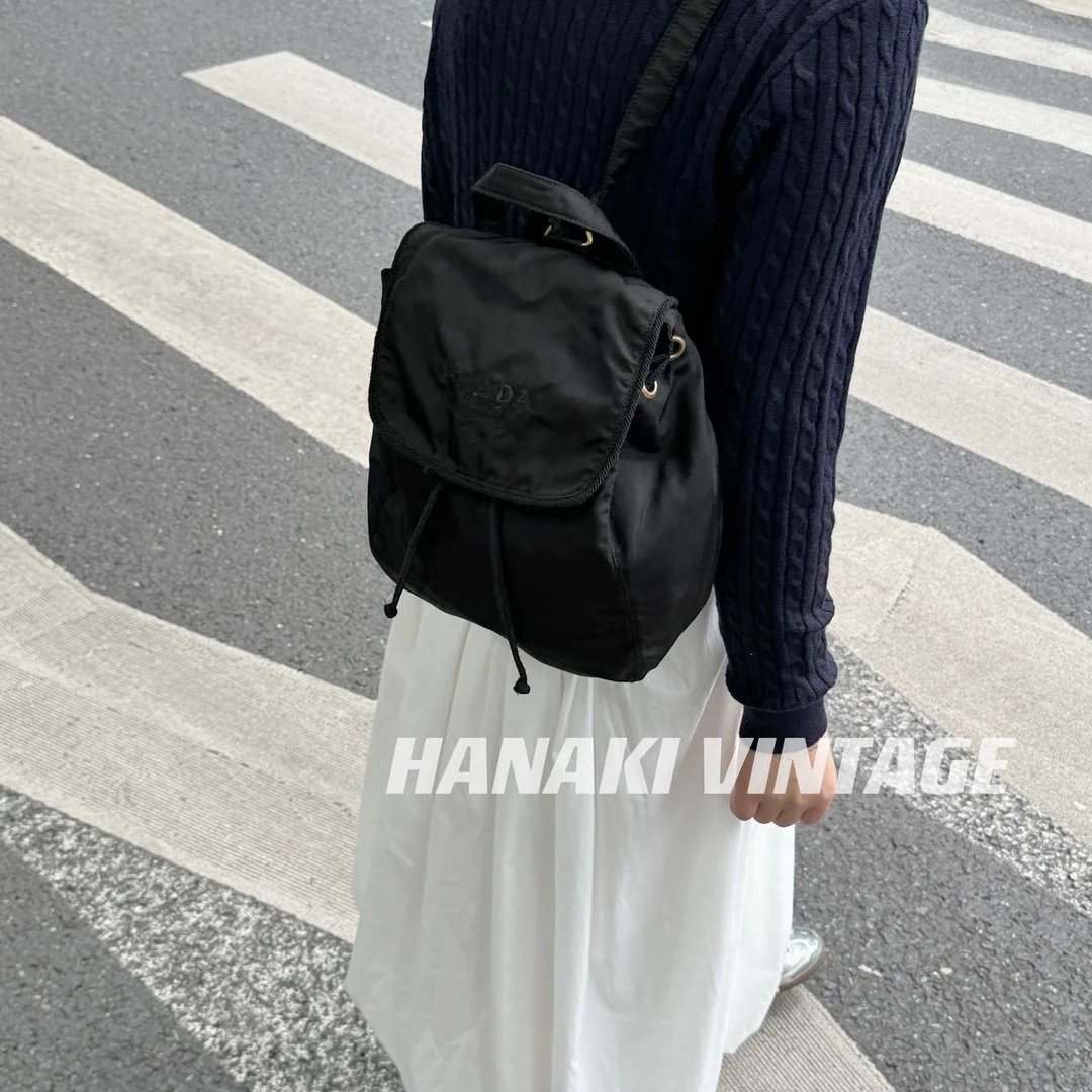 95新 Prada/普拉达 花绮中古/Prada小号双肩包