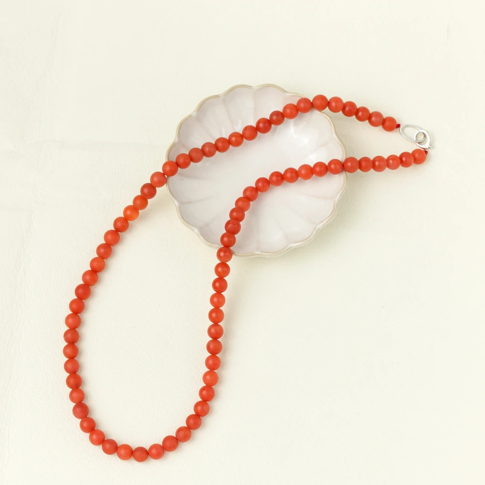 【叭哒不惑】珠串叭哒同款 7-8mm保山南红57cm 245074