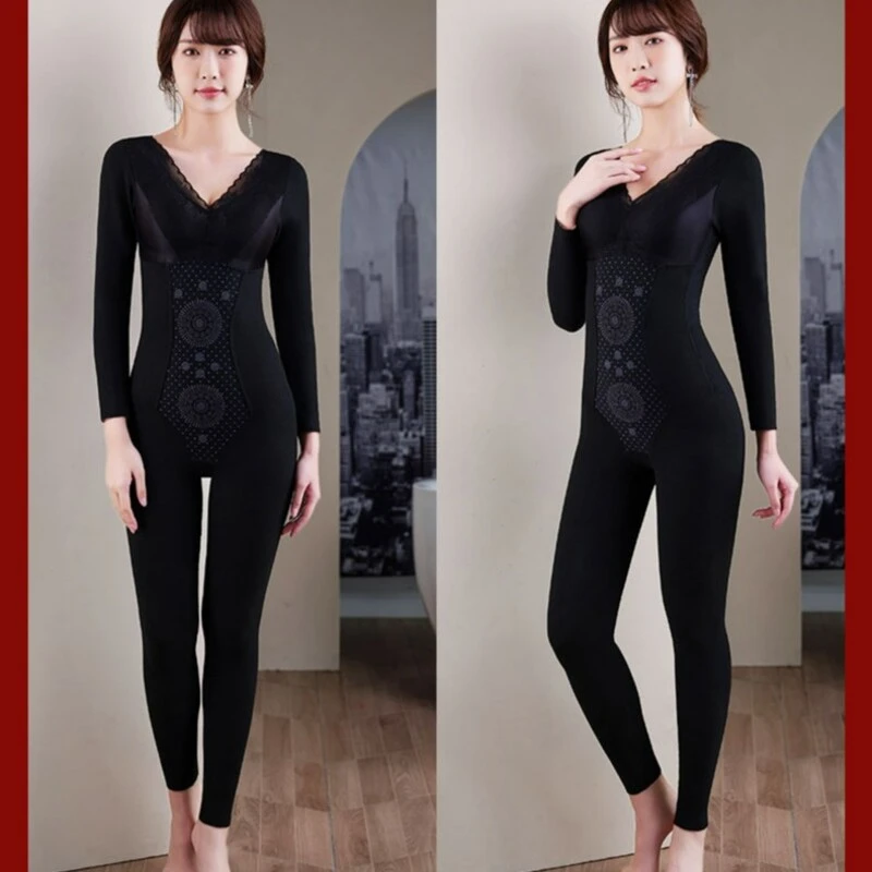BISSFAVE/碧思梵秋冬长款体雕衣修身蕾丝收腹美体塑形套装602#