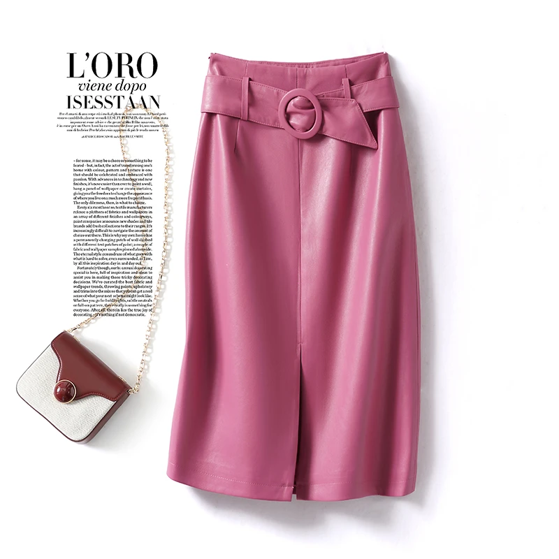 皮裙垂感半身裙女春装2024新款高腰包臀裙海宁一步裙百搭中裙显瘦