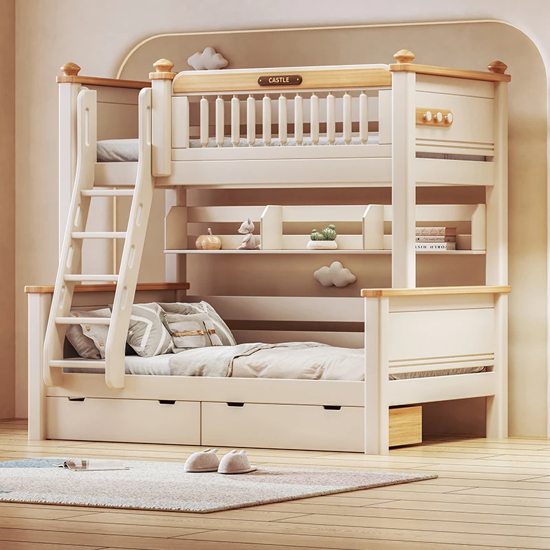 全实木儿童床上下铺双层床经济型双人高低床儿童房子母床两层床