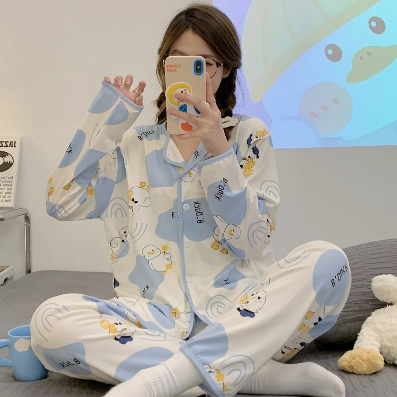 孕妇睡衣春秋季产后月子服哺乳期可外穿专用大码12-2月份家居服