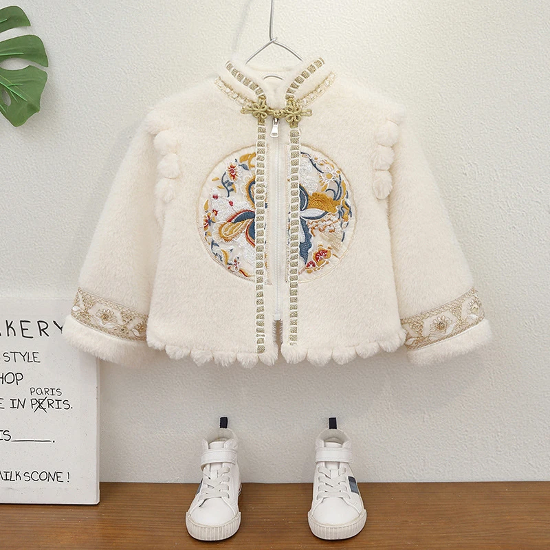 女童外套新中式国风儿童棒球服开衫小女孩宝宝春秋上衣5033