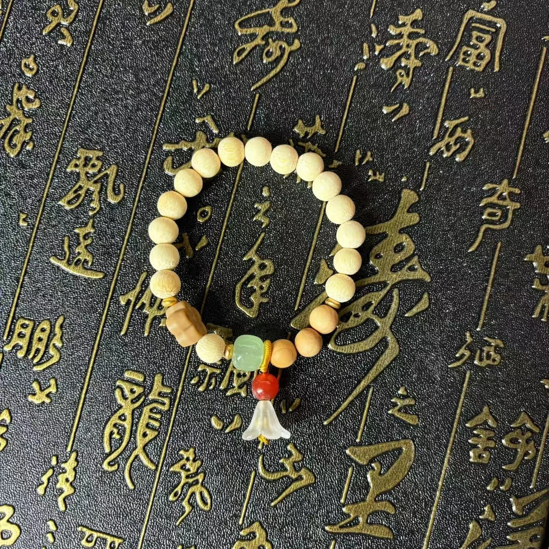 【许堂主专属】金丝竹花朵手串W000059