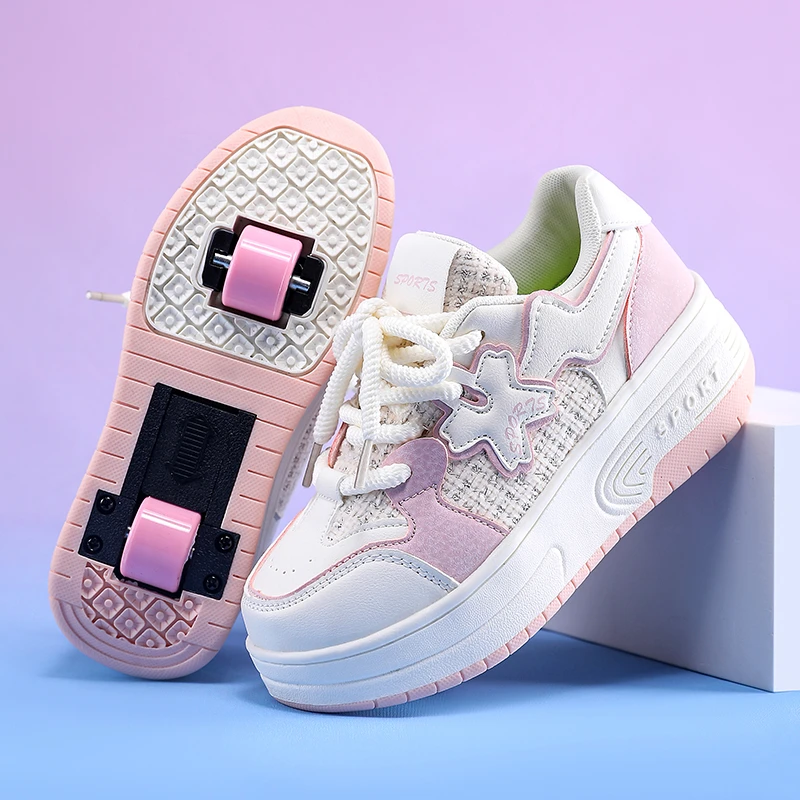 暴走鞋女童鞋子轮滑鞋2025新款暴走女孩溜冰儿童鞋学生大童6-12岁