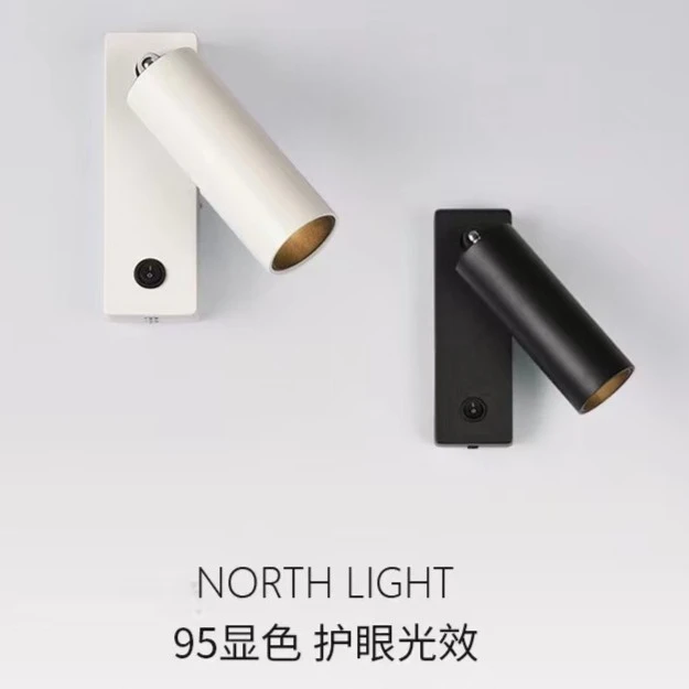 灯佐2025年新款可旋转卧室床头阅读壁灯护眼房间书房阅读射灯家用