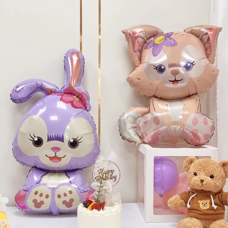 卡通星黛露玲娜贝儿铝膜气球儿童生日派对场景布置装饰飘空气球