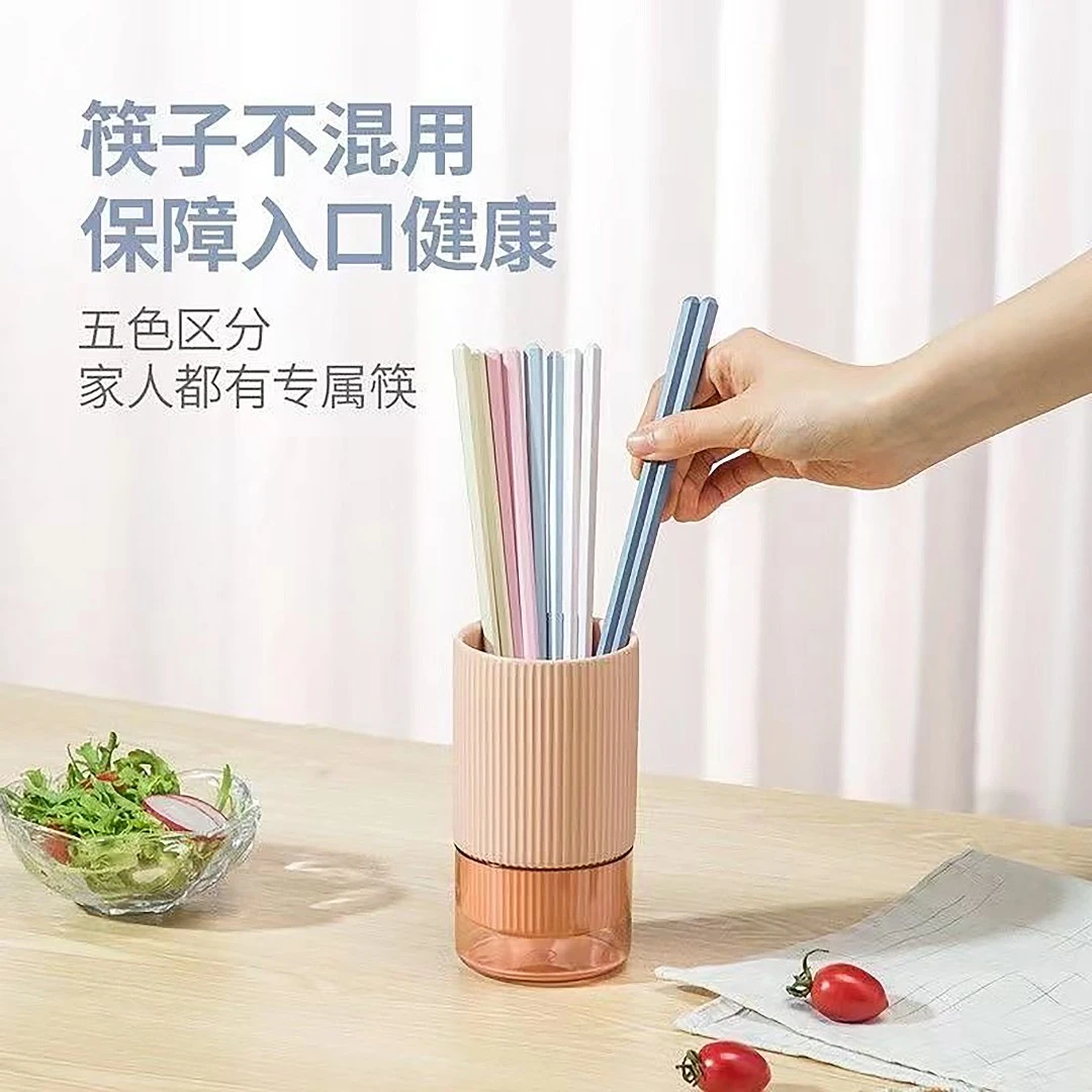环保马卡龙色六角合金筷子食品级家用耐高温防霉高档小清新ins风1