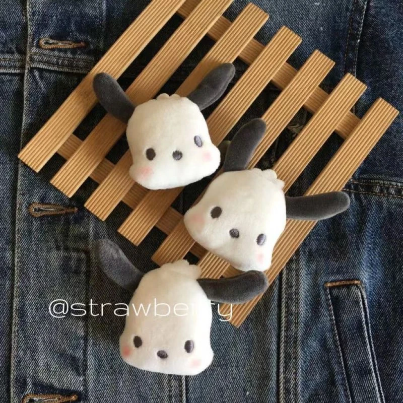 可爱毛绒diy百搭装饰鞋花胸针卡通发夹两用帕恰狗帆布鞋鞋带装饰