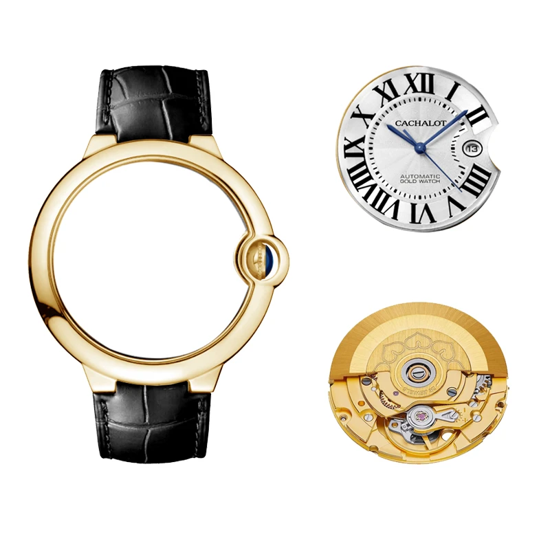 【钟钟】H4  金款  经典钢带男女款 全新蓝气球精钢表壳 整表配件